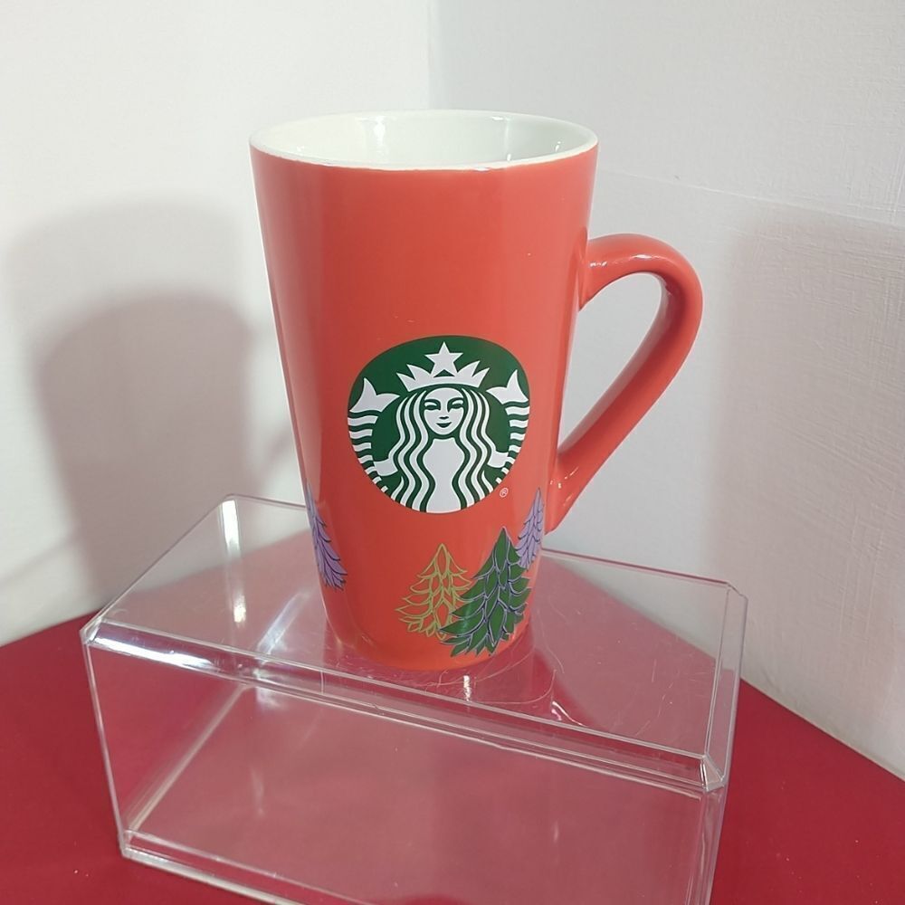 Starbucks 2020 Christmas Tree Red Tall Latte Coffee Mug Cup 16 oz.